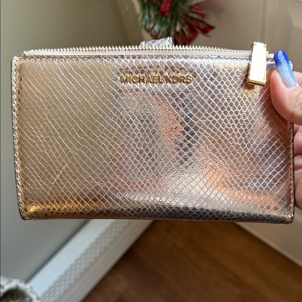 Michael Kors Shimmering Gold Wristlet